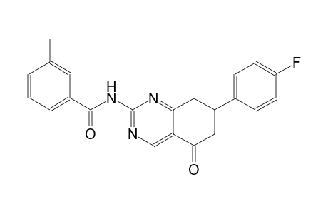 N-[7-(4-fluorophenyl)-5-oxo-5,6,7,8-tetrahydro-2-quinazolinyl]-3-methylbenzamide