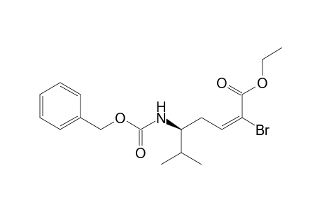 Ethyl (2E,5S)-5-[(Benzyloxy)carbonylamino]-2-bromo-6-methylhept-2-enoate