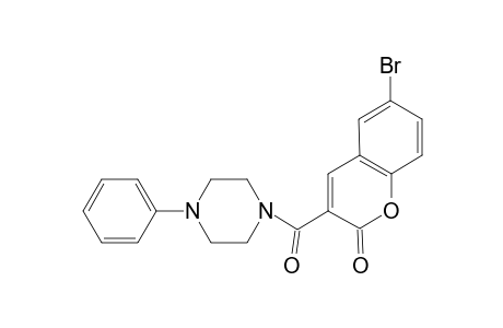 6-Bromanyl-3-(4-phenylpiperazin-1-yl)carbonyl-chromen-2-one