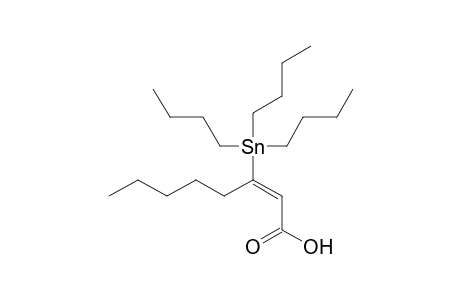 (E)-3-(Tributylstannyl)oct-2-enoic acid
