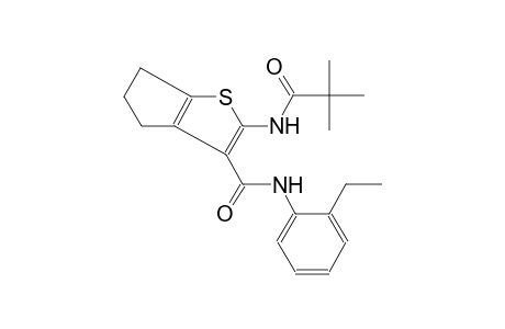 4H-cyclopenta[b]thiophene-3-carboxamide, 2-[(2,2-dimethyl-1-oxopropyl)amino]-N-(2-ethylphenyl)-5,6-dihydro-