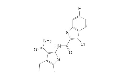N-[3-(aminocarbonyl)-4-ethyl-5-methyl-2-thienyl]-3-chloro-6-fluoro-1-benzothiophene-2-carboxamide