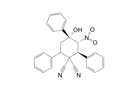 (2S,3R,4R)-4-Hydroxy-3-nitro-2,4,6-triphenyl-cyclohexane-1,1-dicarbonitrile