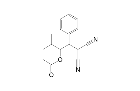 2-Acetoxy-3-methyl-2-phenylbutylmalonitrile