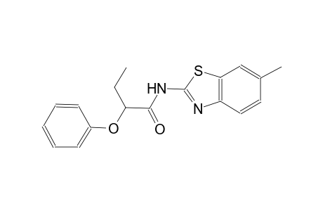 N-(6-methyl-1,3-benzothiazol-2-yl)-2-phenoxybutanamide