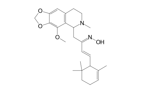 1-(4-Methoxy-6-methyl-5,6,7,8-tetrahydro-[1,3]dioxolo[4,5-g]isoquinolin-5-yl)-4-(2,6,6-trimethyl-cyclohex-2-enyl)-but-3-en-2-one oxime