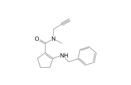 2-(benzylamino)-N-methyl-N-prop-2-ynyl-cyclopentene-1-carboxamide