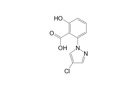 Benzoic acid, 2-(4-chloro-1H-pyrazol-1-yl)-6-hydroxy-