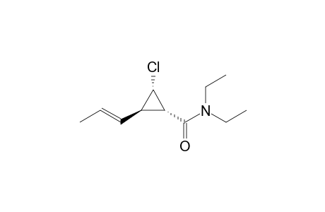 (1S*,2S*,3R*)-2-Chloro-N,N-diethyl-3-(propen-1-yl)cyclopropanecarboxamide