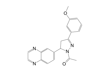 quinoxaline, 6-[1-acetyl-4,5-dihydro-3-(3-methoxyphenyl)-1H-pyrazol-5-yl]-