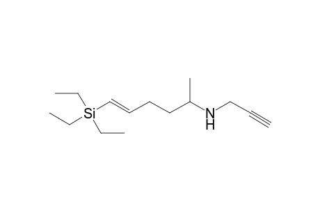 (E)-N-Propargyl-1-methyl-5-triethylsilylpent-4-enylamine