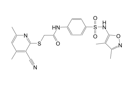 acetamide, 2-[(3-cyano-4,6-dimethyl-2-pyridinyl)thio]-N-[4-[[(3,4-dimethyl-5-isoxazolyl)amino]sulfonyl]phenyl]-