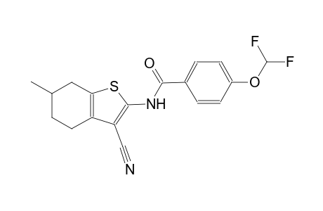N-(3-cyano-6-methyl-4,5,6,7-tetrahydro-1-benzothien-2-yl)-4-(difluoromethoxy)benzamide