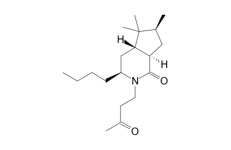 N-(2'-Acetylethyl)-6-butyl-2,2,3-trimethylcyclopenta[3,4-a]-(perhydro)pyridin-2-onee