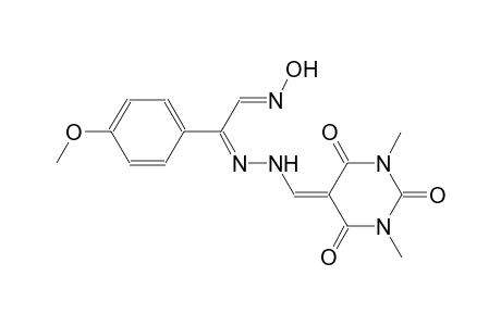benzeneacetaldehyde, 4-methoxy-alpha-[[(tetrahydro-1,3-dimethyl-2,4,6-trioxo-5(2H)-pyrimidinylidene)methyl]hydrazono]-, oxime