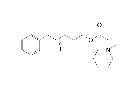 piperidinium, 1-methyl-1-[2-[(3-methyl-5-phenylpentyl)oxy]-2-oxoethyl]-, iodide