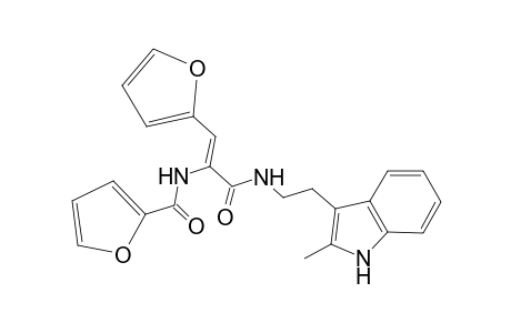 N-[(Z)-1-(2-furanyl)-3-[2-(2-methyl-1H-indol-3-yl)ethylamino]-3-oxoprop-1-en-2-yl]-2-furancarboxamide