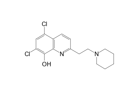 5,7-dichloro-2-(2-piperidinoethyl)-8-quinolinol