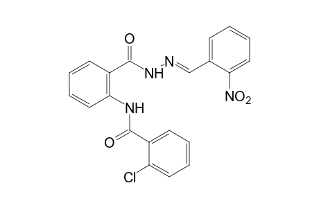 N-(o-chlorobenzoyl)anthranilic acid, (o-nitrobenzylidene)hydrazide