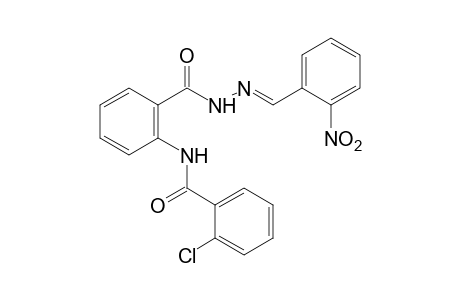 N-(o-chlorobenzoyl)anthranilic acid, (o-nitrobenzylidene)hydrazide