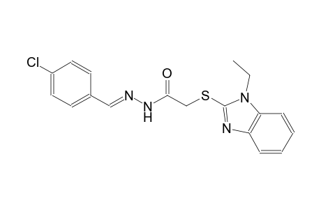 acetic acid, [(1-ethyl-1H-benzimidazol-2-yl)thio]-, 2-[(E)-(4-chlorophenyl)methylidene]hydrazide