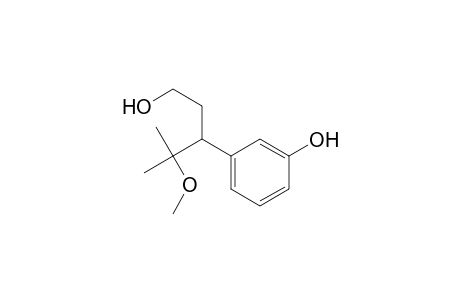 3-(3-Hydroxyphenyl)-4-methoxy-4-methylpentan-1-ol