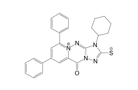 1-Cyclohexyl-5-oxo-7,9-diphenyl-1,5-dihydro[1,2,4]triazolo[5,1-c]pyrido[2,1-f][1,2,4]triazin-10-ium-2-thiolate