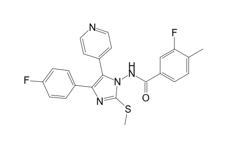 3-Fluoro-N-[4-(4-fluorophenyl)-2-methylthio-5-(pyridin-4-yl)-1Himidazol-1-yl]-4-methylbenzamide
