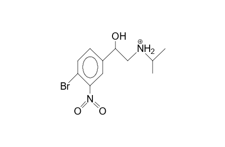 1-(3-Nitro-4-bromophenyl)-2-isopropylamino-ethanol cation