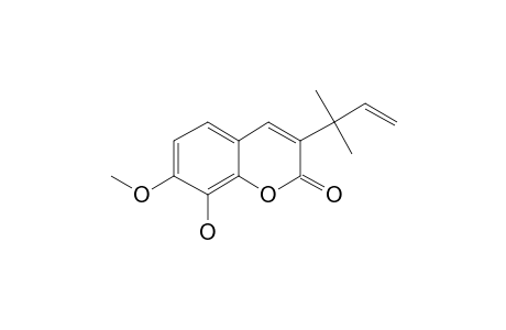 3-(1,1-Dimethylallyl)-8-hydroxy-7-methoxycoumarin