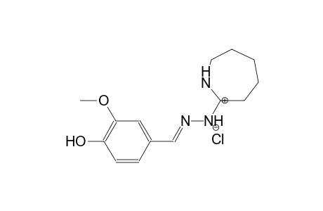 (1Z,2E)-1-(azepan-2-ylidene)-2-(4-hydroxy-3-methoxybenzylidene)hydrazin-1-ium chloride