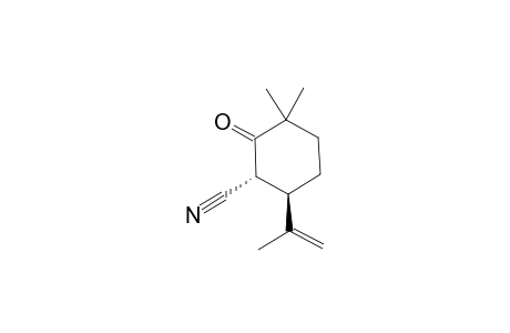 (1R,6R)-3,3-dimethyl-2-oxidanylidene-6-prop-1-en-2-yl-cyclohexane-1-carbonitrile