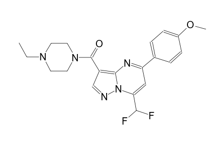 7-(difluoromethyl)-3-[(4-ethyl-1-piperazinyl)carbonyl]-5-(4-methoxyphenyl)pyrazolo[1,5-a]pyrimidine