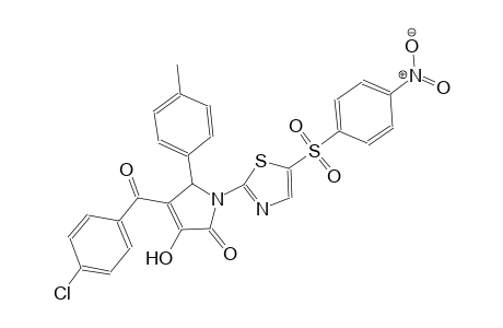 2H-pyrrol-2-one, 4-(4-chlorobenzoyl)-1,5-dihydro-3-hydroxy-5-(4-methylphenyl)-1-[5-[(4-nitrophenyl)sulfonyl]-2-thiazolyl]-