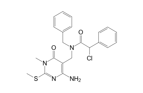 N-{[4-Amino-1-methyl-2-(methylthio)-6-oxo-1,6-dihydropyrimidin-5-yl]methyl}-N-benzyl-2-chloro-2-phenylacetamide