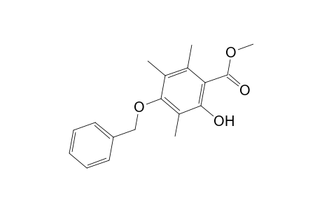 Benzoic acid, 2-hydroxy-3,5,6-trimethyl-4-(phenylmethoxy)-, methyl ester