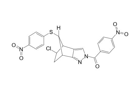 5-exo-Chloro-4,5,6,7-tetrahydro-4,7-methano-2-(p-nitrbenzoyl)-8-anti-(p-nitrophenylsulfanyl)-2H-indazole