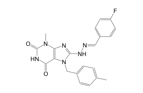4-fluorobenzaldehyde [3-methyl-7-(4-methylbenzyl)-2,6-dioxo-2,3,6,7-tetrahydro-1H-purin-8-yl]hydrazone