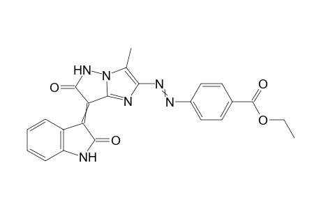 3-[2-(4-Ethoxycarbonylphenylazo)-3-methyl-6-oxo-5,6-dihydro-imidazo[1,2-b]pyrazol-7-ylidene]-1,3-dihydro-indol-2-one