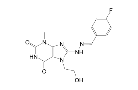4-fluorobenzaldehyde [7-(2-hydroxyethyl)-3-methyl-2,6-dioxo-2,3,6,7-tetrahydro-1H-purin-8-yl]hydrazone