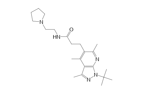 1H-pyrazolo[3,4-b]pyridine-5-propanamide, 1-(1,1-dimethylethyl)-3,4,6-trimethyl-N-[2-(1-pyrrolidinyl)ethyl]-