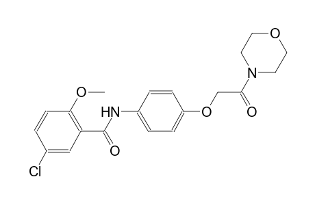 5-Chloranyl-2-methoxy-N-[4-(2-morpholin-4-yl-2-oxidanylidene-ethoxy)phenyl]benzamide