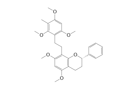 2H-1-Benzopyran, 3,4-dihydro-5,7-dimethoxy-2-phenyl-8-[2-(2,4,6-trimethoxy-3-methylphenyl)ethyl]-, (S)-