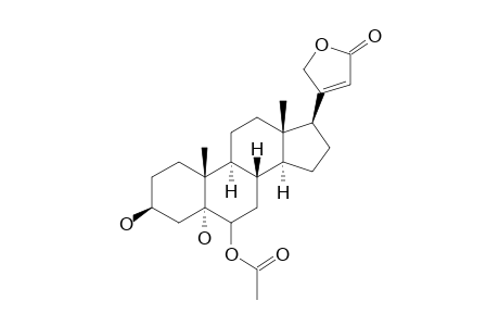 3-BETA,5-ALPHA-DIHYDROXY-6-O-ACETYL-17-BETA-(2',5'-DIHYDRO-5'-OXO-3'-FURYL)-ANDROSTANE