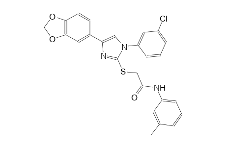 acetamide, 2-[[4-(1,3-benzodioxol-5-yl)-1-(3-chlorophenyl)-1H-imidazol-2-yl]thio]-N-(3-methylphenyl)-