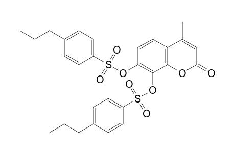 4-Methyl-2-oxo-2H-chromene-7,8-diyl bis(4-propyl benzenesulfonate)