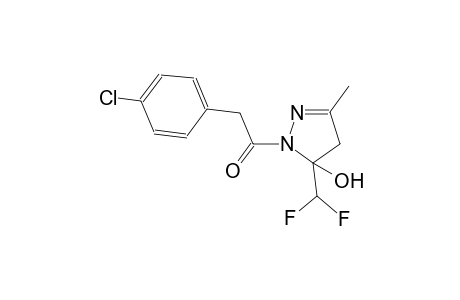 1-[(4-chlorophenyl)acetyl]-5-(difluoromethyl)-3-methyl-4,5-dihydro-1H-pyrazol-5-ol