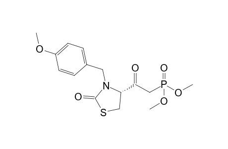 Dimethyl 2-((R)-3-(4-methoxybenzyl)-2-oxothiazolidin-4-yl)-2-oxoethylphosphonate