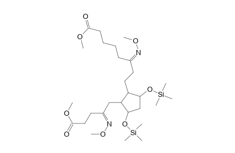 4-(methoxyimino)-5-(2-(3-(methoxyimino)-7-(methoxycarbonyl)heptyl)-3,5-di(trimethylsiloxy)cyclopentyl)pentanoic acid methyl ester