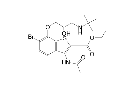 benzo[b]thiophene-2-carboxylic acid, 3-(acetylamino)-6-bromo-7-[3-[(1,1-dimethylethyl)amino]-2-hydroxypropoxy]-, ethyl ester